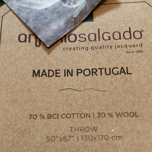 Antonio Salgado Wool/Cotton Throw NEW - Picture 8 of 9